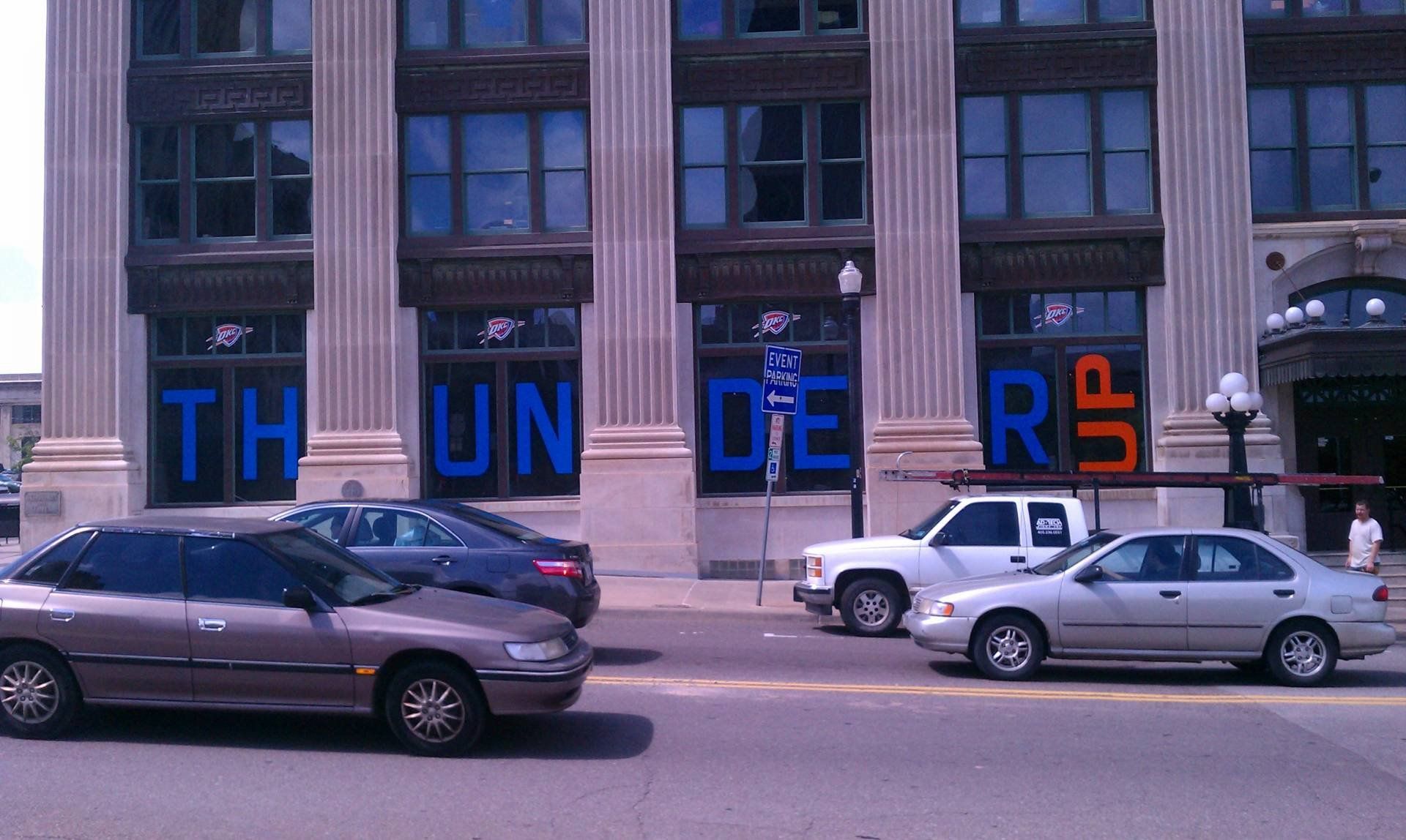 hand painted window lettering