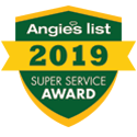 Angie 's list 2019 super service award logo