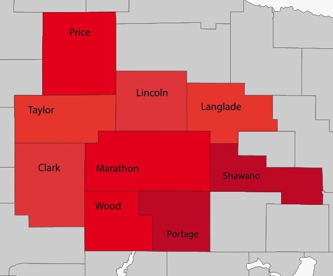 Lees Equipment Inc - Service area map