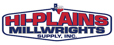 Hi-Plains Millwrights Supply, Inc. logo in red, white, and blue