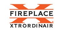 Fireplace Xtrordinair logo with orange X and black text on white background