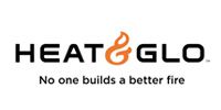 HEAT & GLO logo with the tagline “No one builds a better fire”