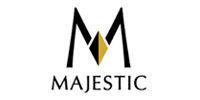 Majestic logo with stylized black and gold “M” above the word “MAJESTIC”