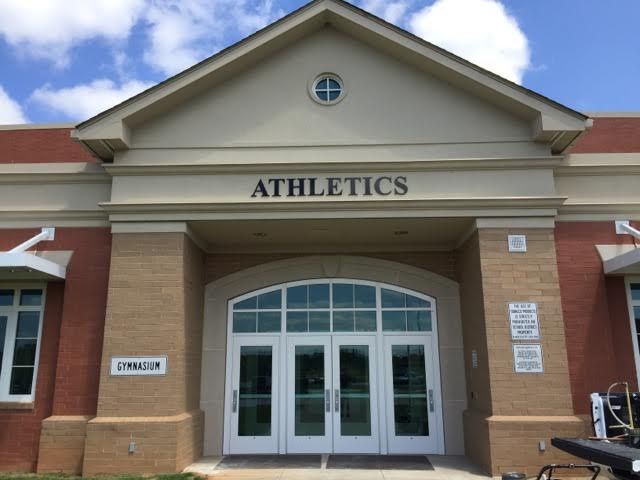 A building with the word athletics on it