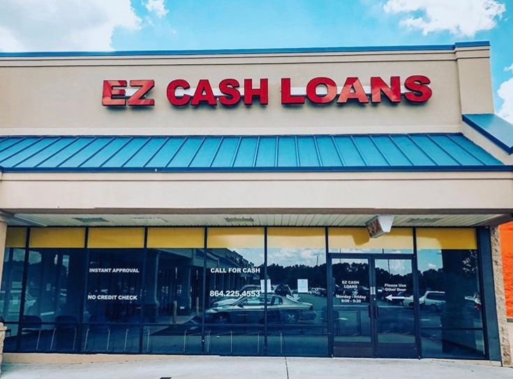 The front of a store called ez cash loans