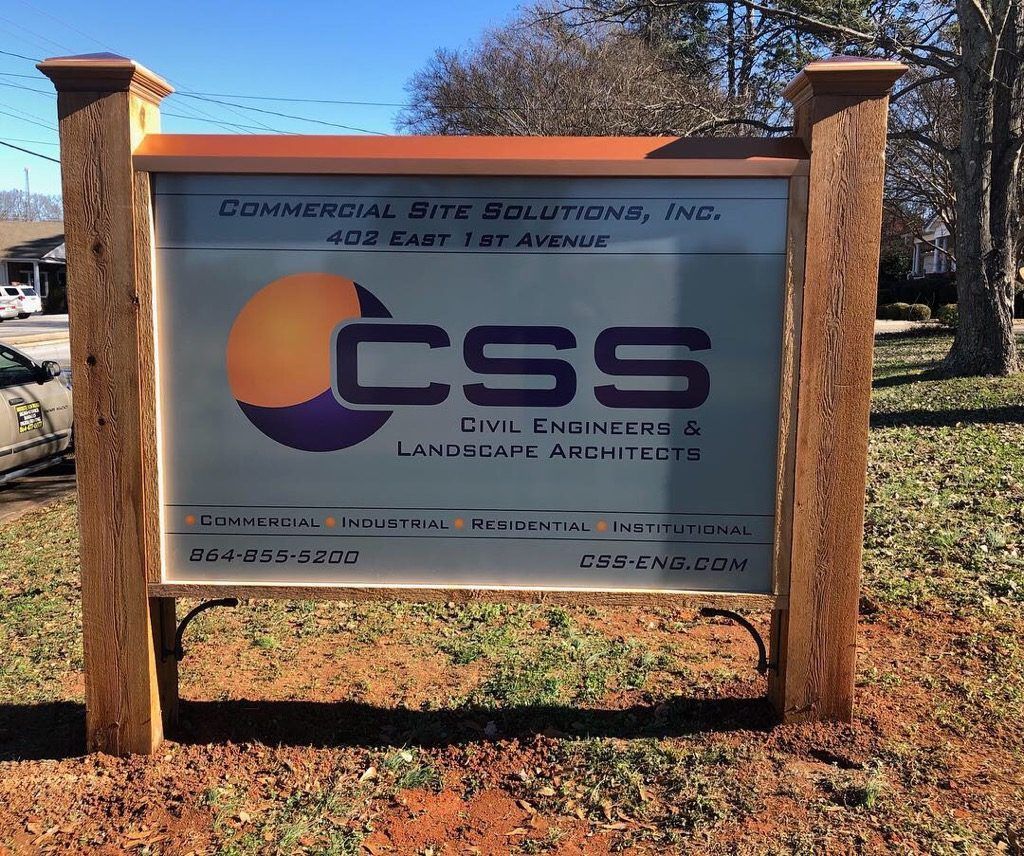 A sign for css commercial site solutions inc.