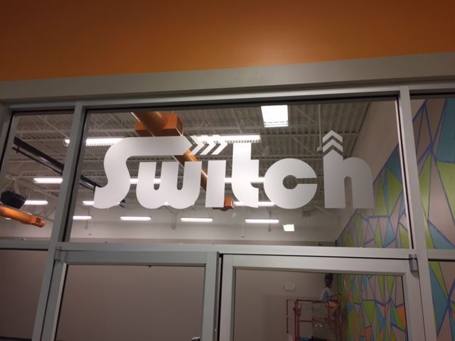 A window with the word switch on it