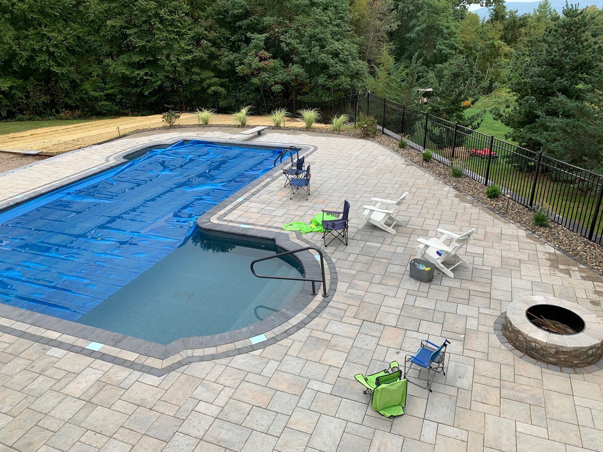 high-end paver pool patios