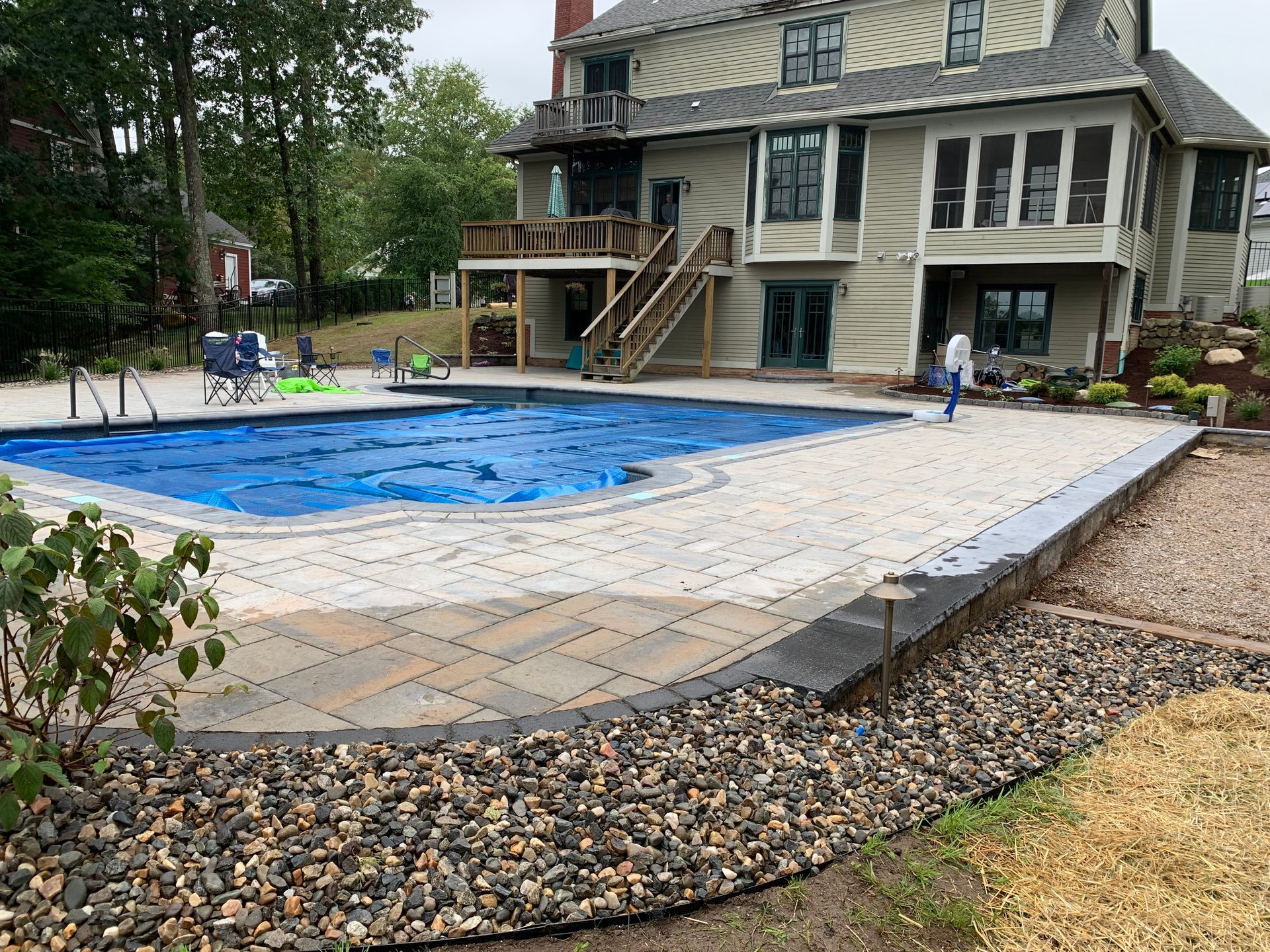 high-end paver pool patios