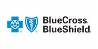 Blue Cross Blue Shield logo featuring the blue cross and shield icons next to the company name.