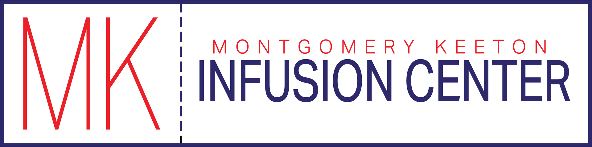 Logo with the text "Montgomery Keeton" in blue and "Infusion Center" in red.