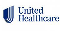 The UnitedHealthcare logo featuring a dark blue stylized U icon next to the company name in dark blue text.