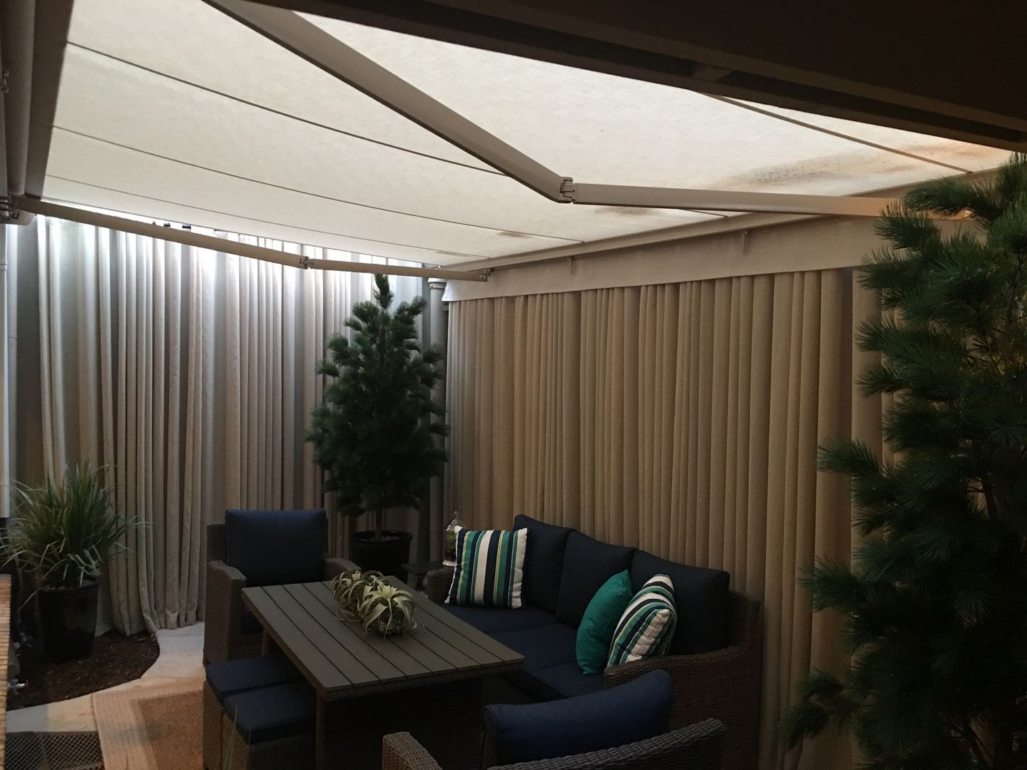 A retractable awning