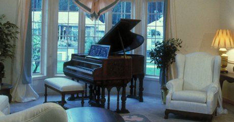Piano in the living area