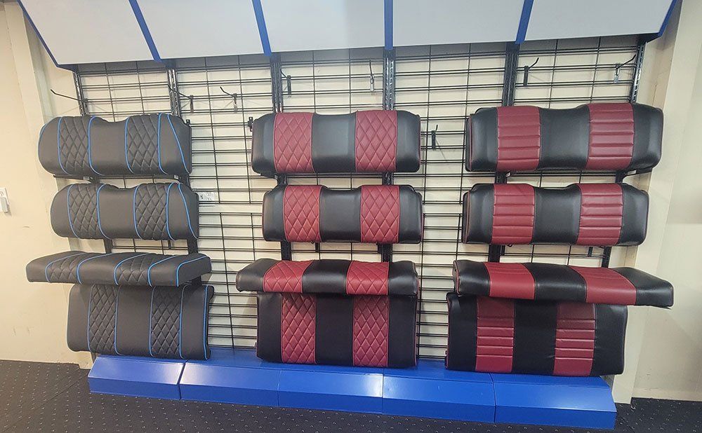 Red Seat Cover for Golf Cart