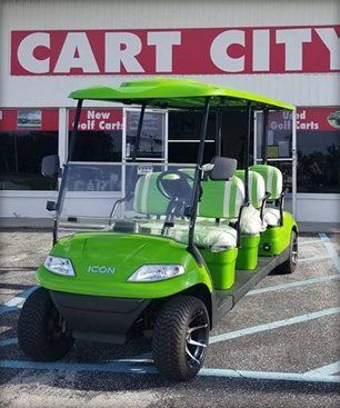 Green Icon golf cart