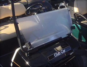 Golf cart windshield