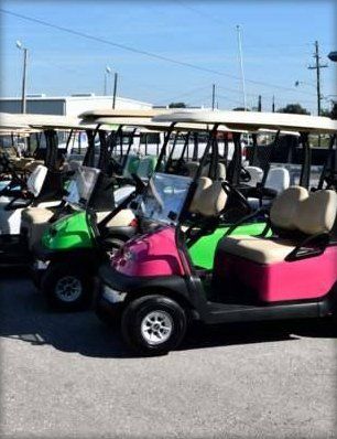 Variety of golf carts