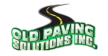 Old Paving Solutions Inc. logo with a stylized black road and green text