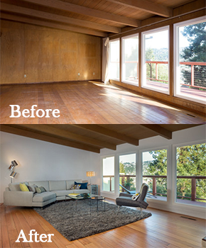 Before-After Floor refinishing