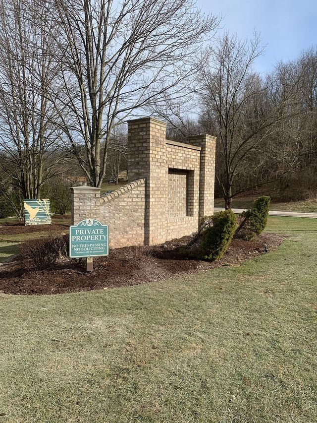 Brick entrance sign for a 