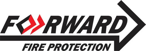 Forward Fire Protection logo with black and red text and right-pointing arrow