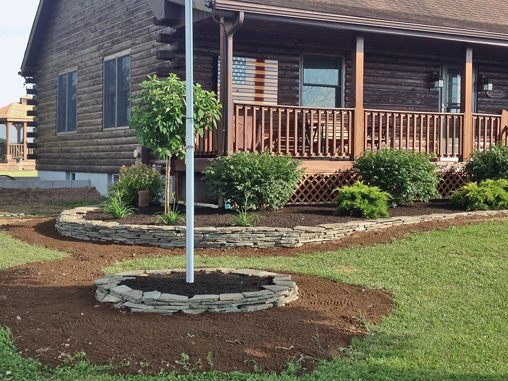 A house with a flag pole in front of it