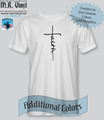 Faith Cross Script - Premium T-Shirt