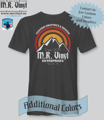 M.R. Vinyl Mountain Sunset - Premium T-Shirt