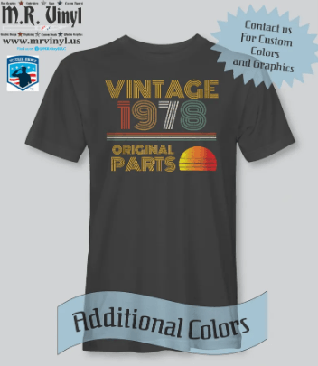 Vintage Original Parts Shirt - Distressed - Customized Year