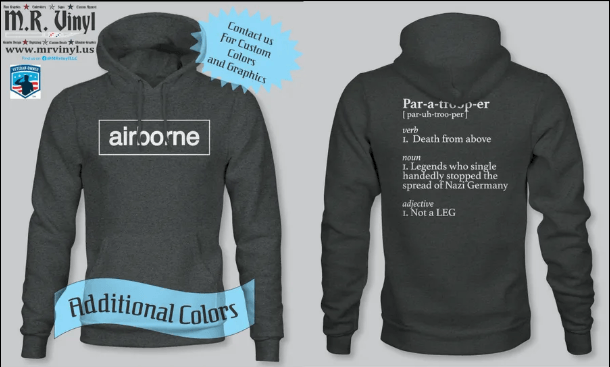 Airborne Paratrooper Definition Ultra Soft Fleece Hoodie