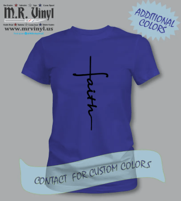 Ladies' Faith Cross- Premium T-shirt