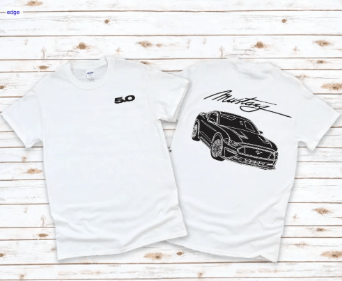 Mustang S550 - 5.0 / White/ DryBlend 50-50 T-Shirt