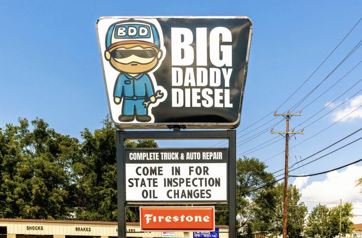 Big Daddy Diesel signage in Waynesboro, VA