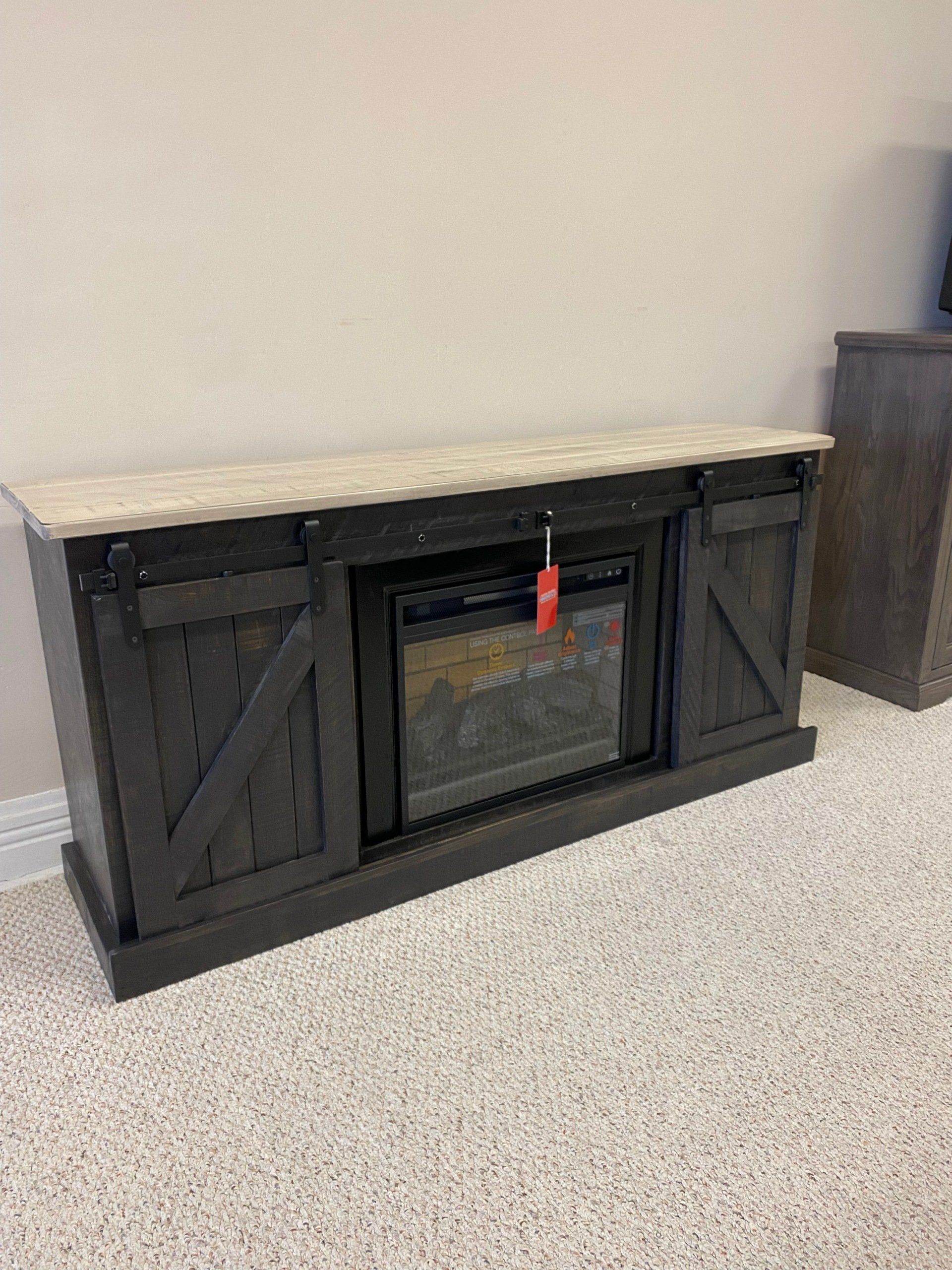 American Heartland tv stand w fireplace 