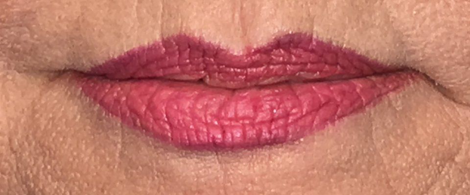 Closeup - permanent lip makeup