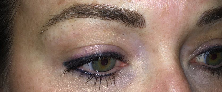 Microblading and eyeliner