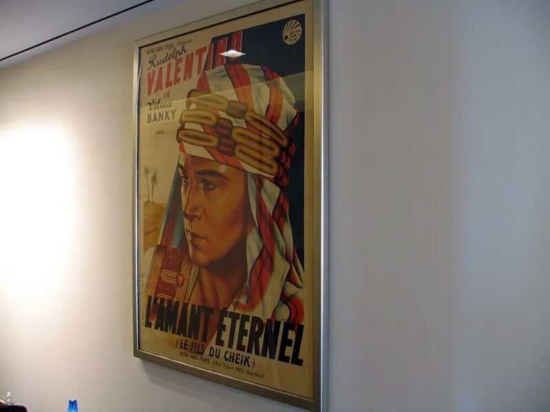 A framed vintage movie poster for 