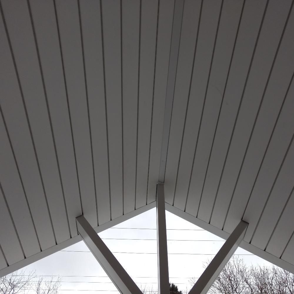 Open rafter soffit ceiling