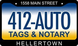 412 Auto Tags & Notary - Logo