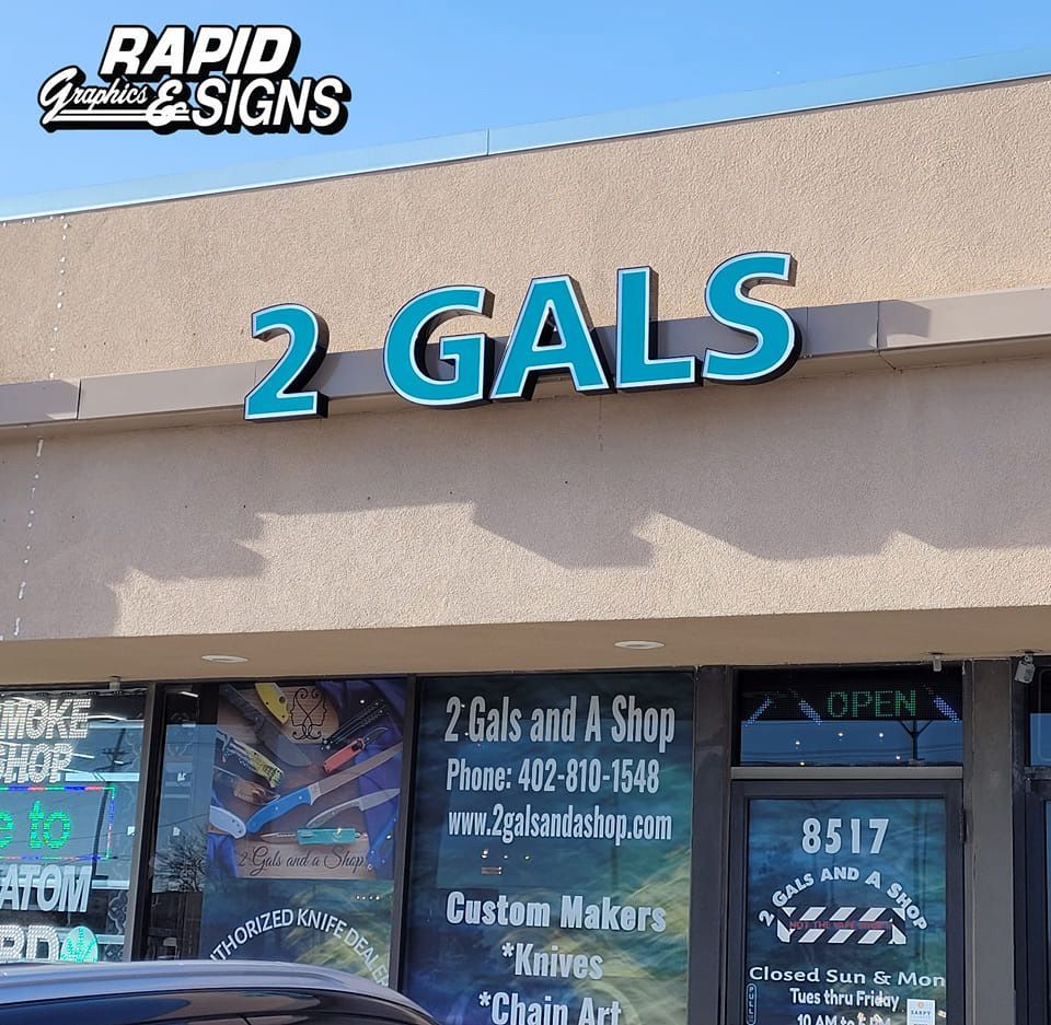 A store front for 2 gals and a shop