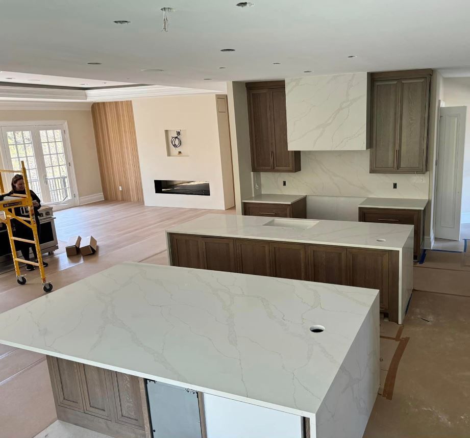 A kitchen under construction