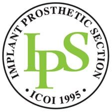 Logo for Implant Prosthetic Section: green IPS letters inside a circle, surrounded by text, 