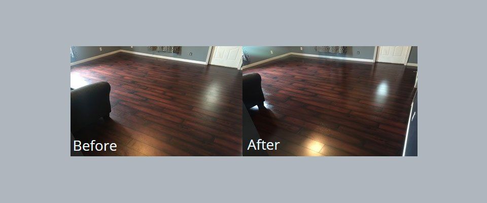 laminate flooring - before and after