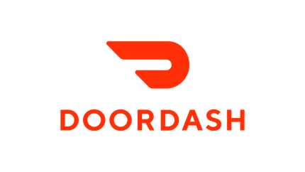 DoorDash logo: Red icon with 