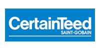 CertainTeed Saint-Gobain logo in white text on a blue background.