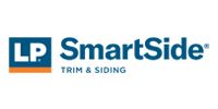 LP SmartSide trim and siding logo in blue and orange.