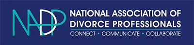 National Association of Divorce Professionals logo with teal “NADP” and tagline “Connect · Communicate · Collaborate”