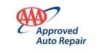 AAA logo, red oval with AAA letters, blue swoop, and text 