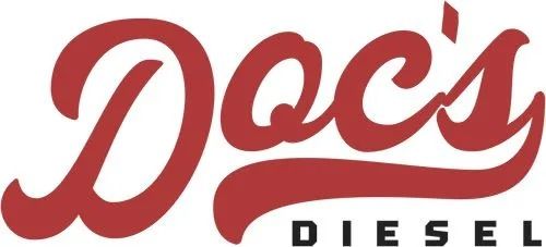 Doc's Diesel logo in red script, with 